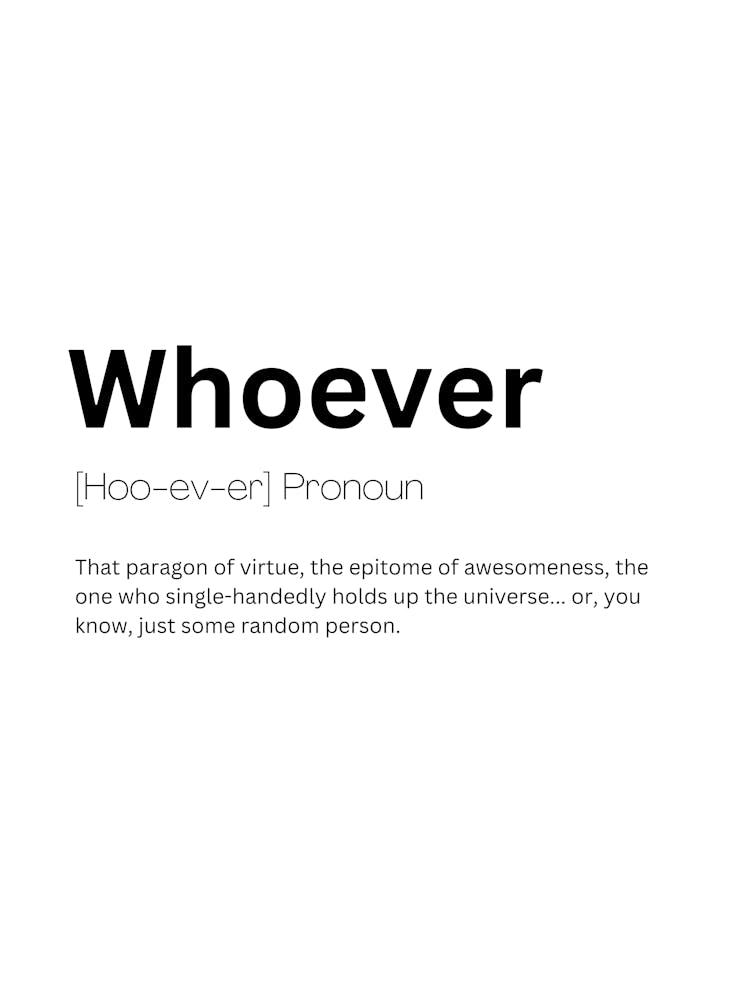 Whoever Definition Meaning