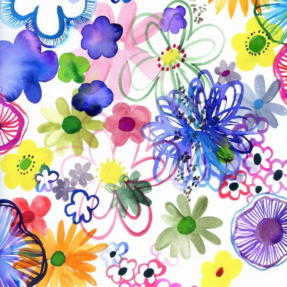 Boho Watercolor Flowers