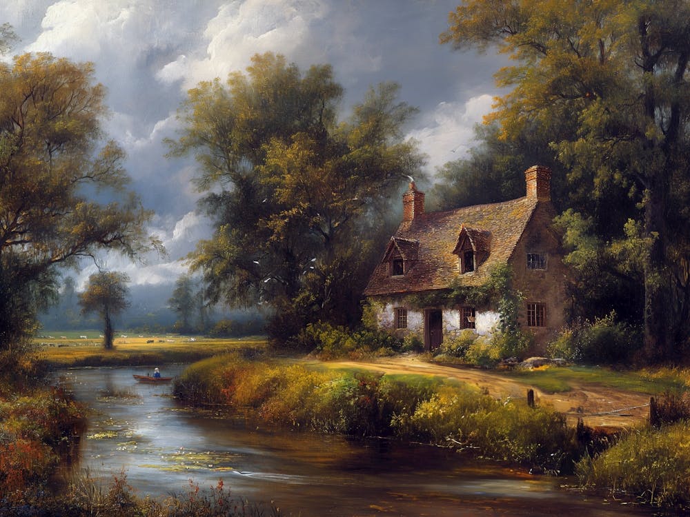 Cottage By The Stream