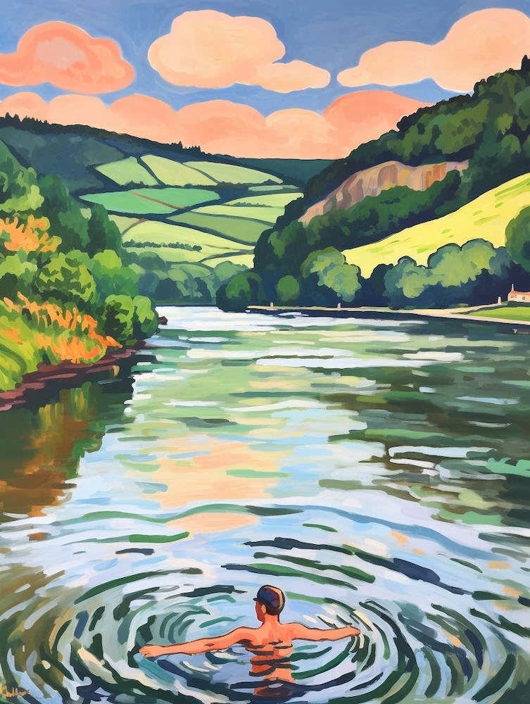 Wild Swimming At River Dart Devon