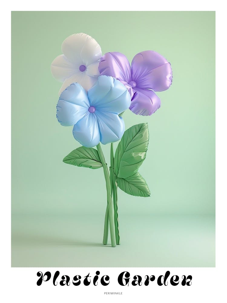 Dreamy Inflatable Flowers Poster Periwinkle 2