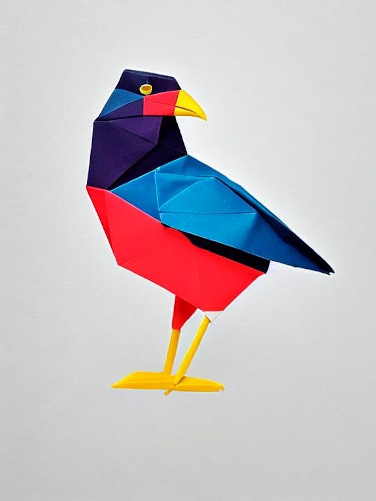 Crested Caracara Origami Bird