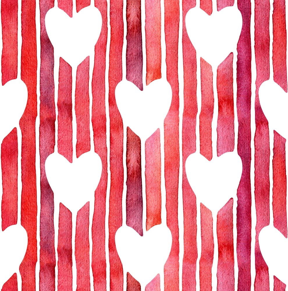 Hearts Hedge Pattern Pink