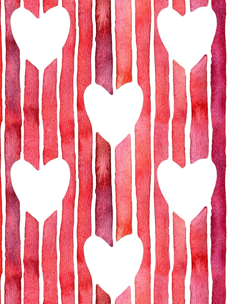 Hearts Hedge Pattern Pink