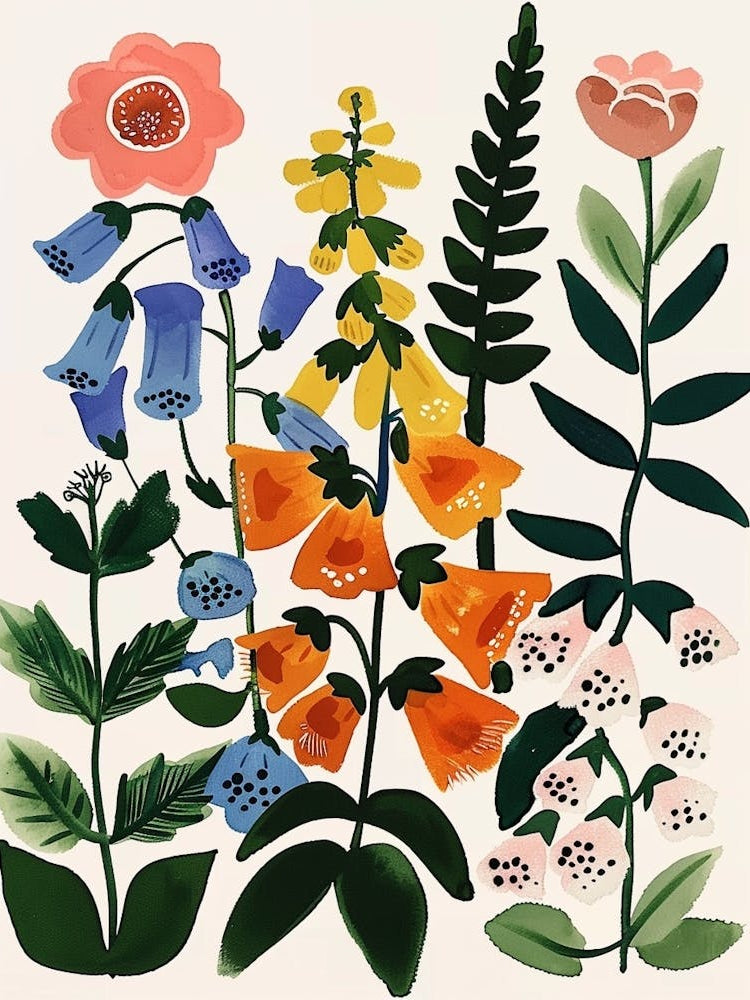 Painted Florals Foxglove 3