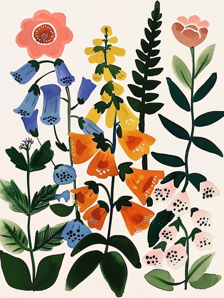 Painted Florals Foxglove 3