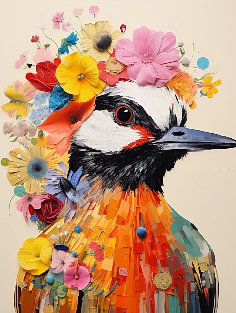 Bird With A Flower Crown Dunlin 3