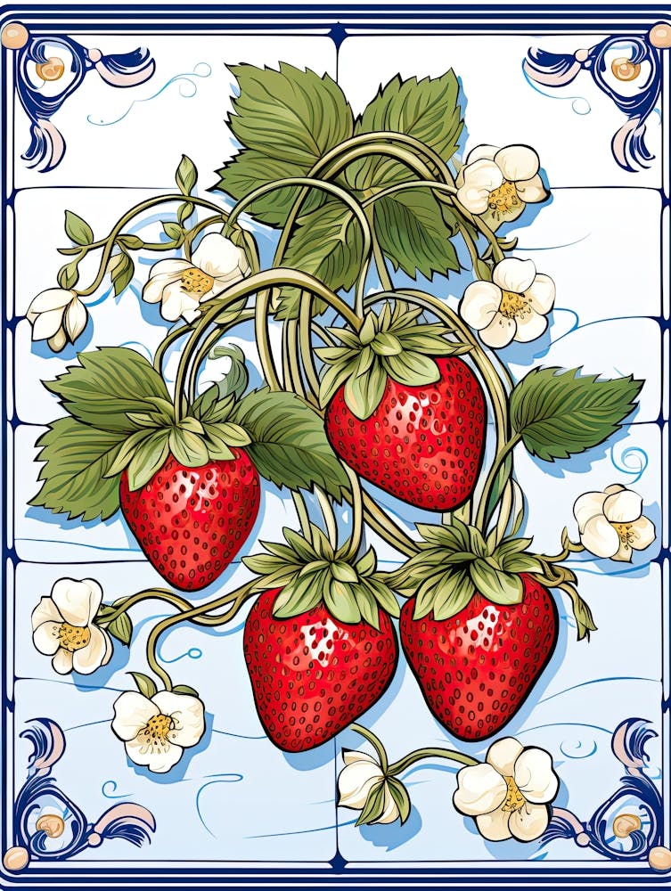 Strawberries Illustration 2