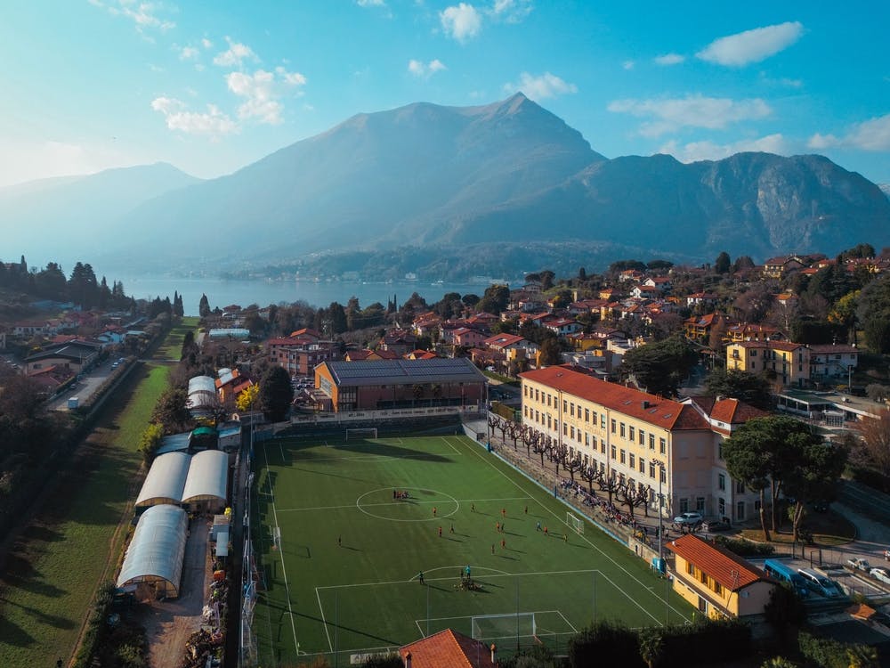 Lago Di Como, Italy, Bellagio, Italy Travel Poster Wall Art Home Decor, Aerial Photography