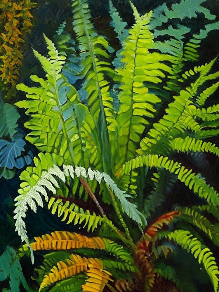 Ostrich Fern Cézanne Style