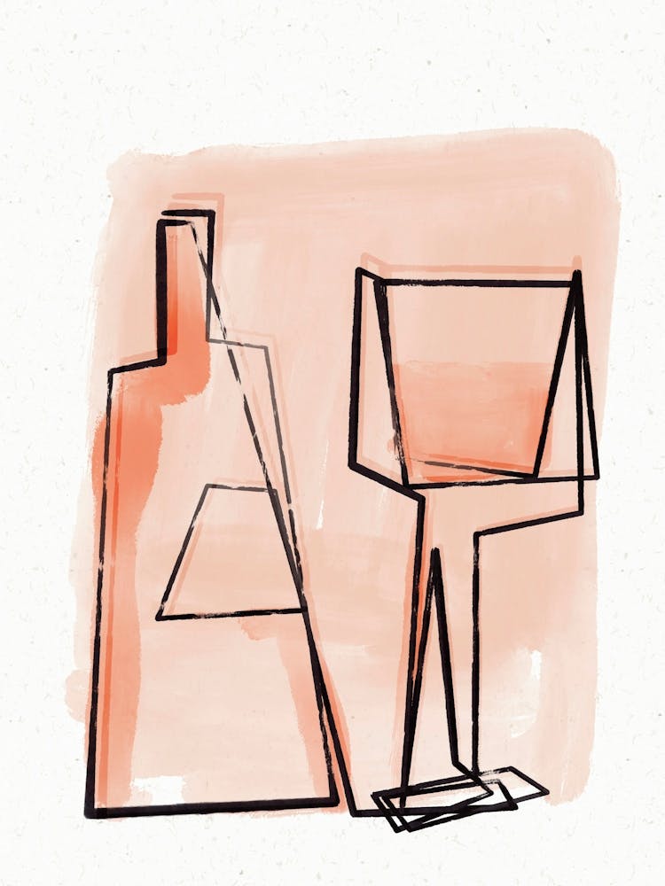 Flasche und Glas 1
