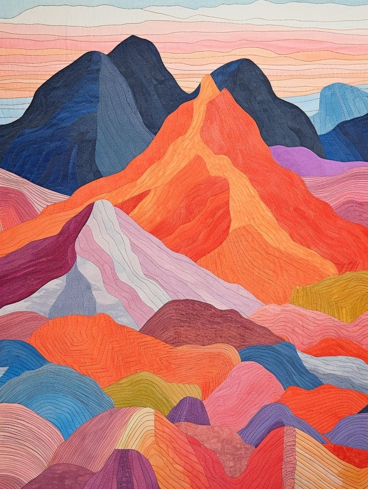 Mount Quincy Adams United States 1 Colourful Mountain Illustration