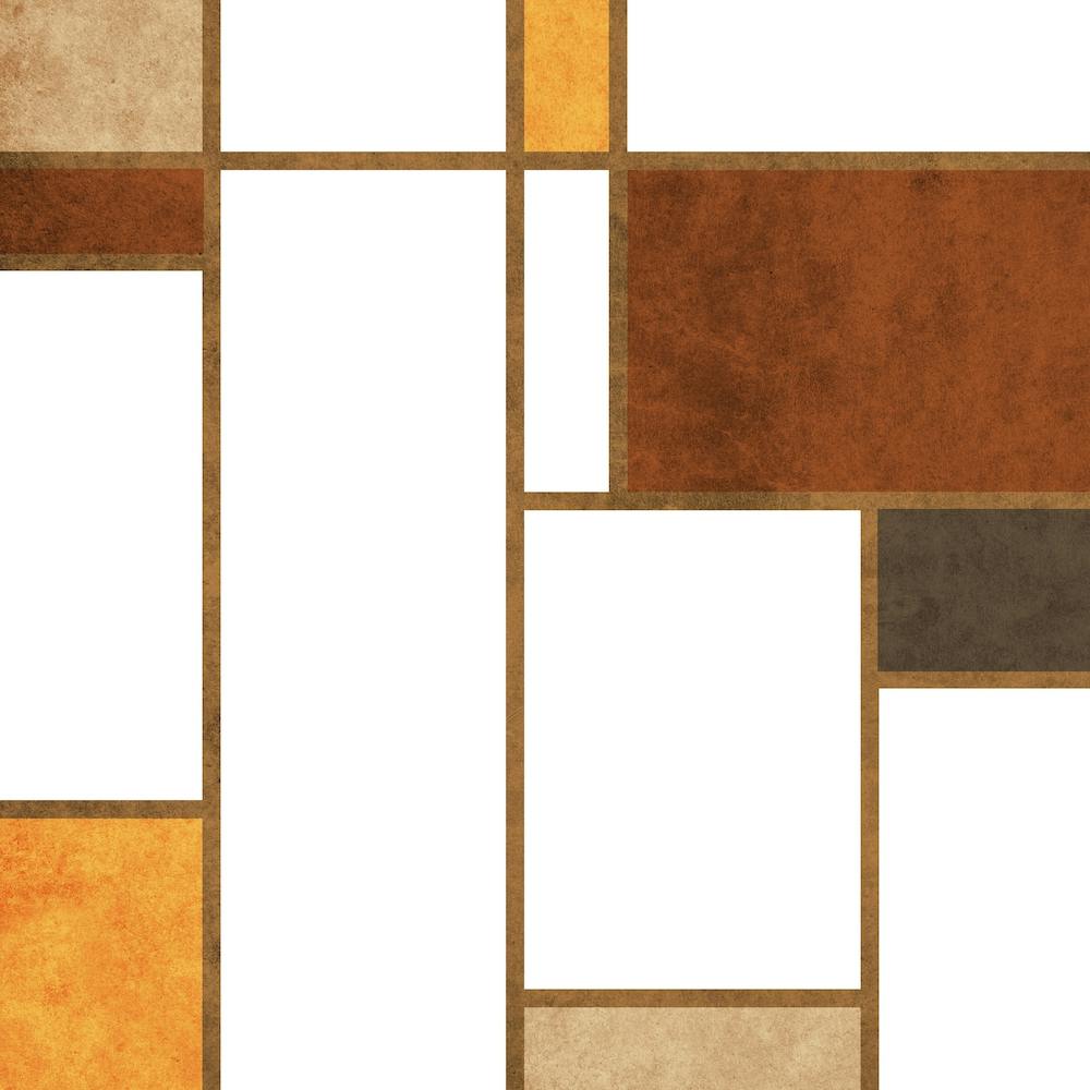 Mondrian Grid White 1 Square
