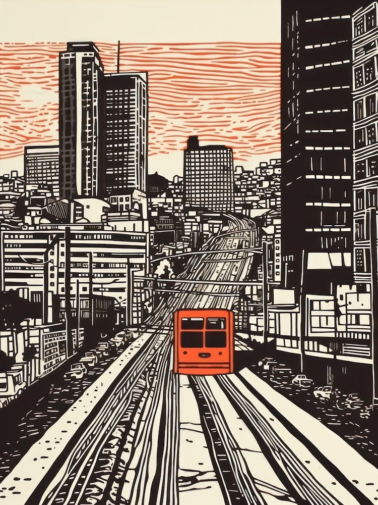 Berlin Linocut Illustration Style 1