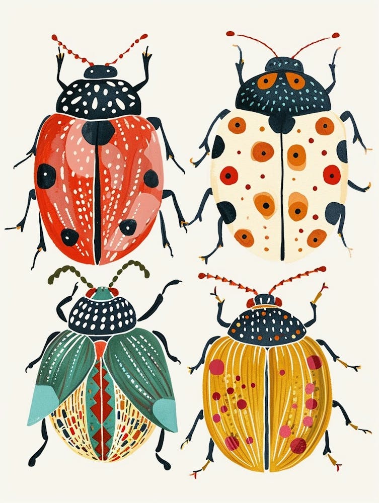 Colourful Insect Illustration Ladybug 31