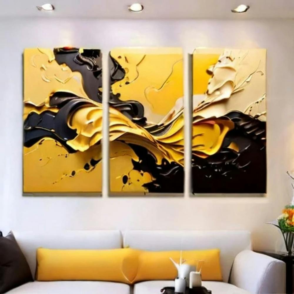 Yellow and Black combination Art 4k high quality