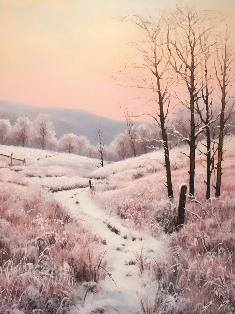 Dreamy Winter Painting The North York Moors England 3