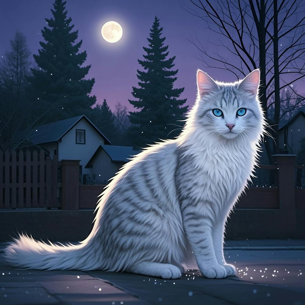 Cat At Night