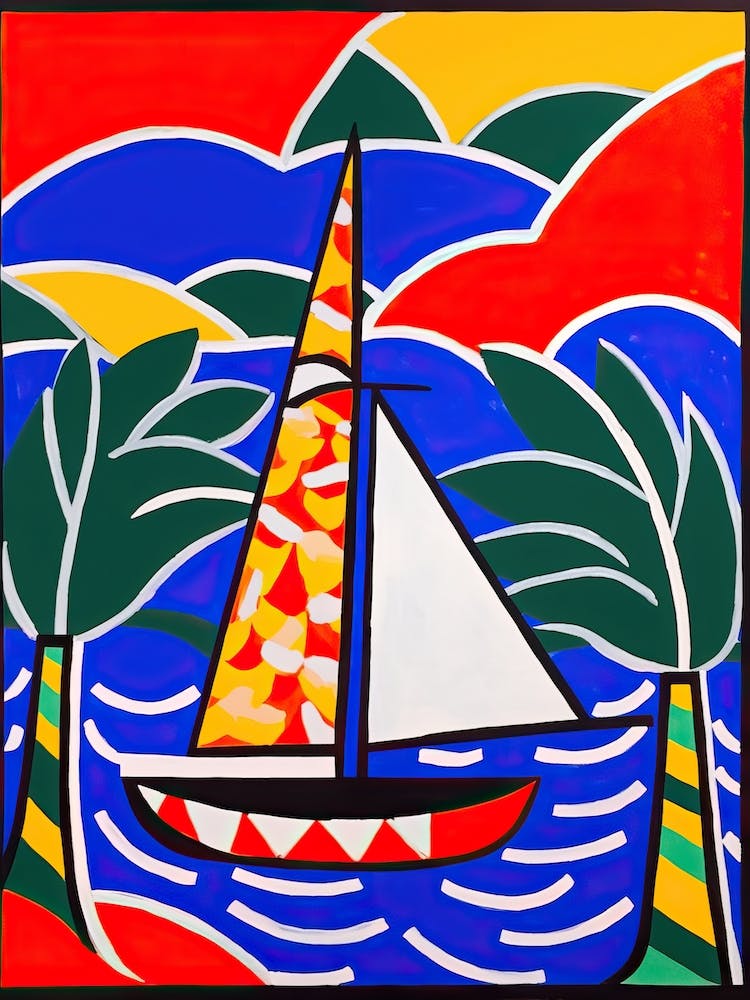 Sailing In The Style Of Matisse 1