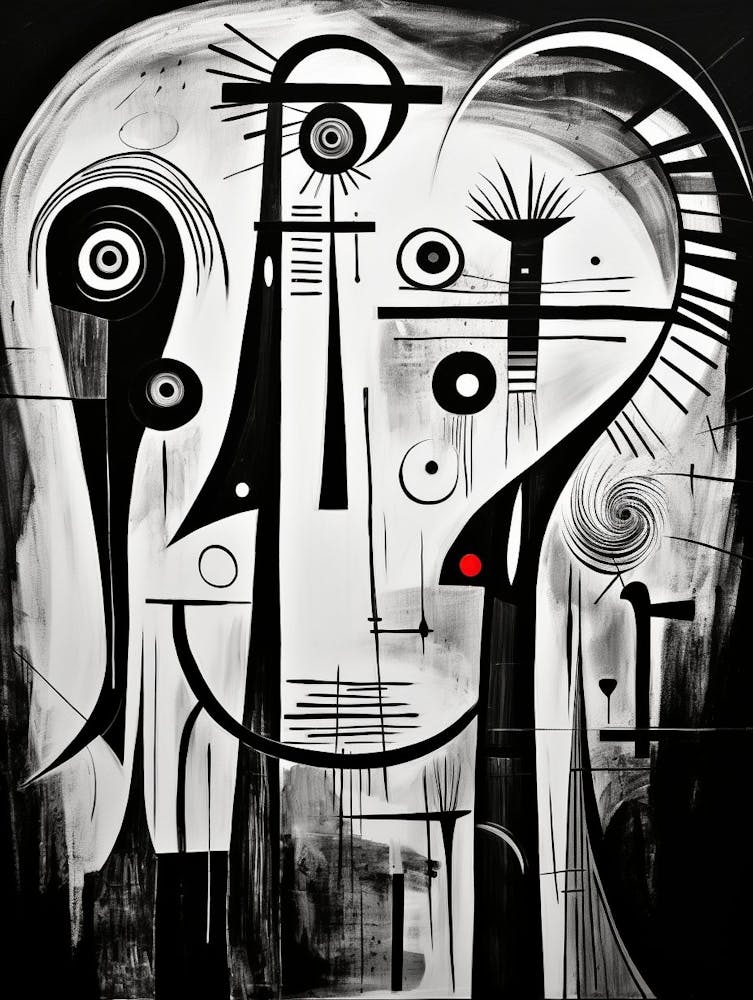 Conflict Abstract Black And White 3