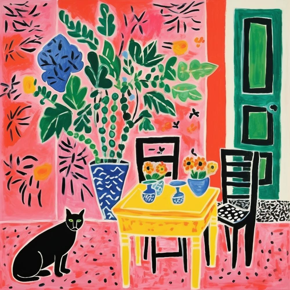 Katze Am Tisch 19