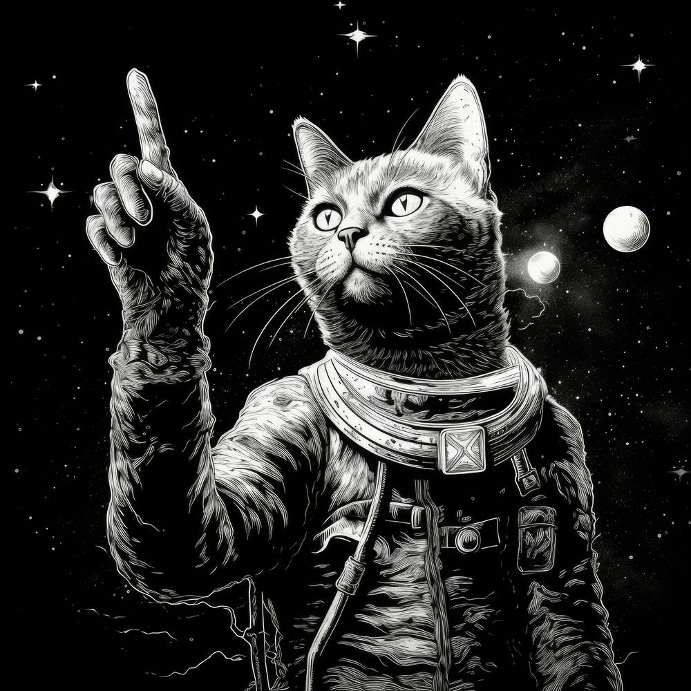 Cat Touching and Pointing