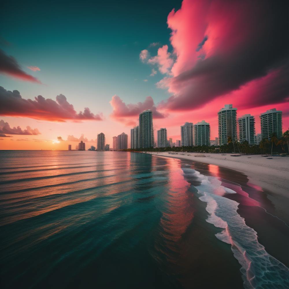 Sunset In Miami