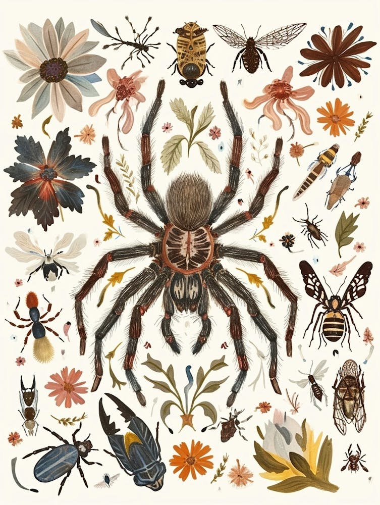 Colourful Insect Illustration Tarantula 14