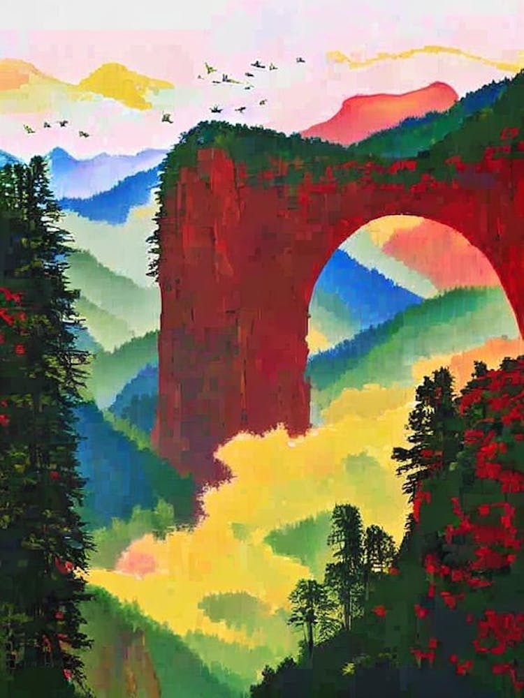 Zhangjiajie National Forest Park China Abstract Colourful