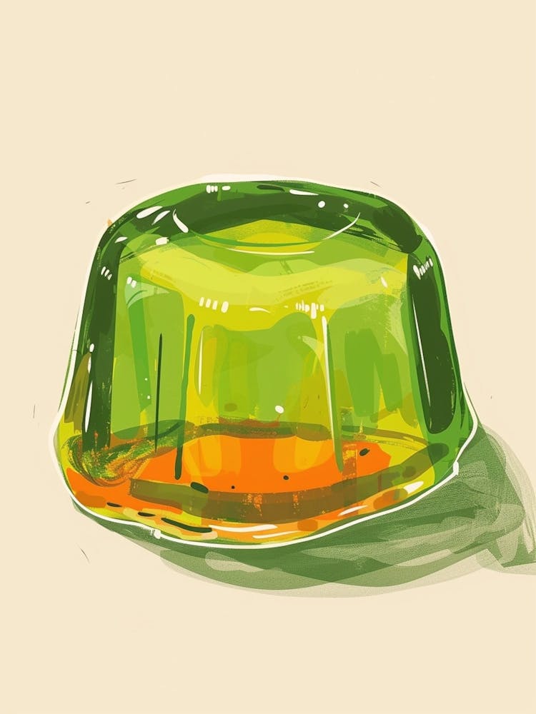 Lime Green Jelly Illustration