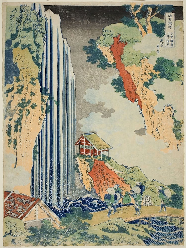 The Waterfall At Ono On The Kisokaidō, Katsushika Hokusai