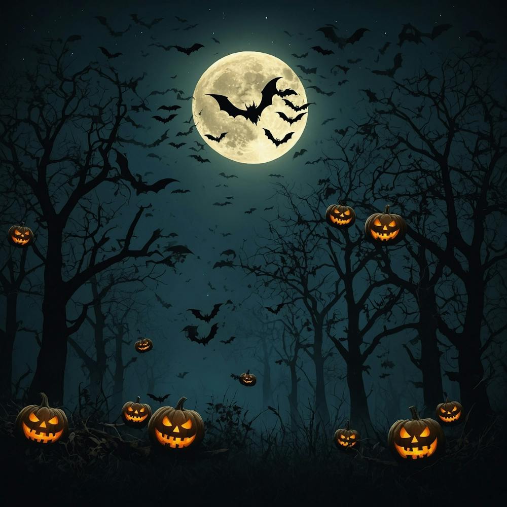 Flat Design Halloween Background With Witches