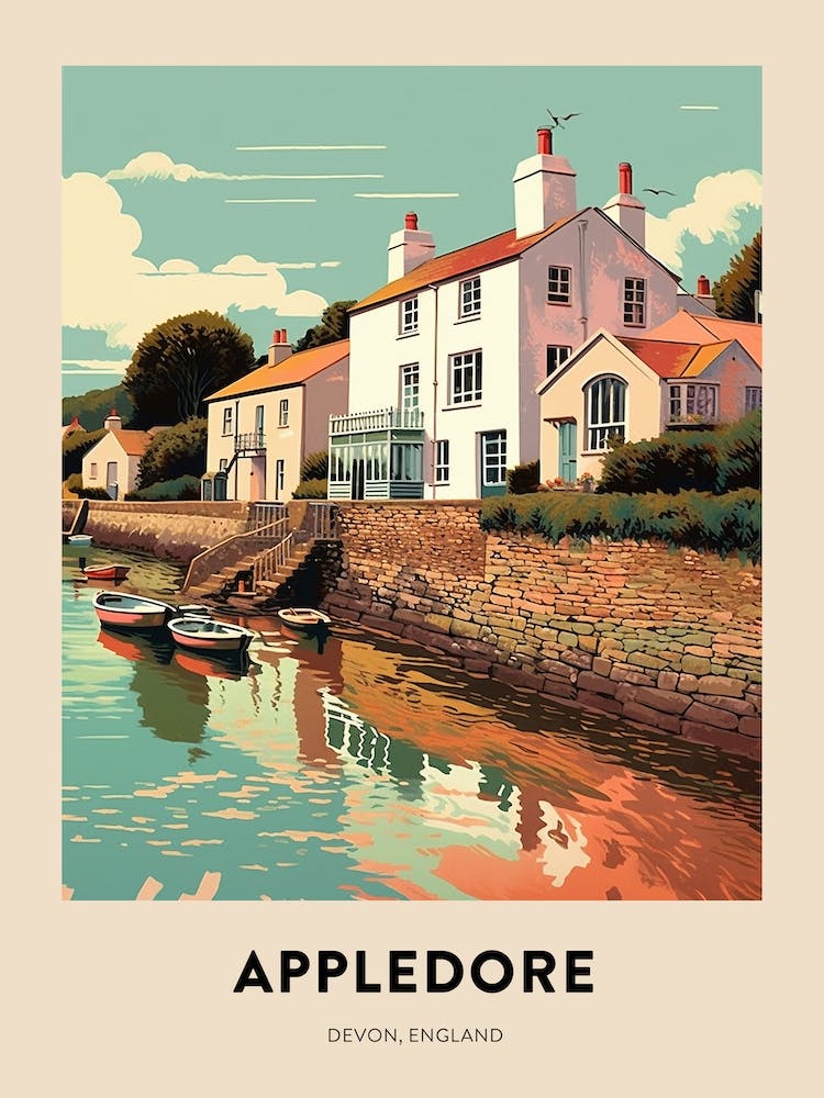 Devon Vintage Travel Poster Appledore 4