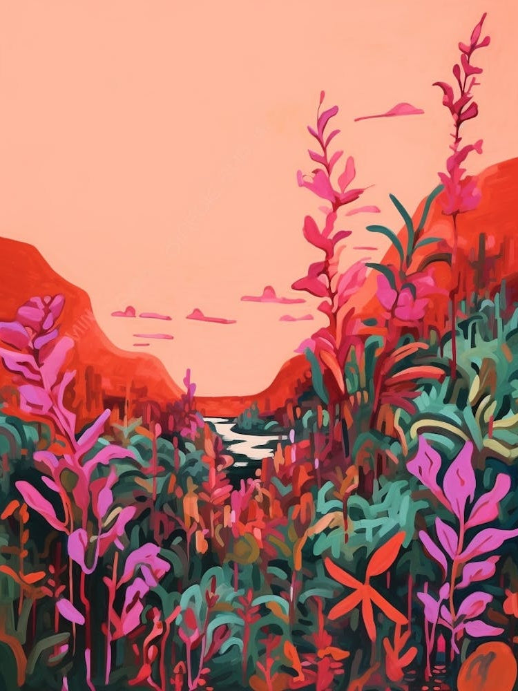 Boho Wildflower Painting Fireweed 2