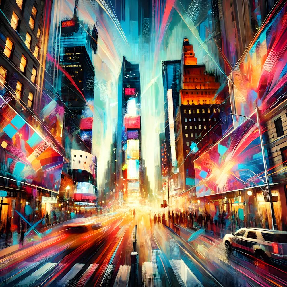 Neon-Puls Abstrakt Times Square