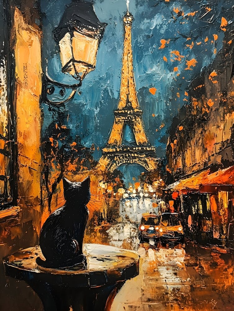 Black Cat In Paris 2