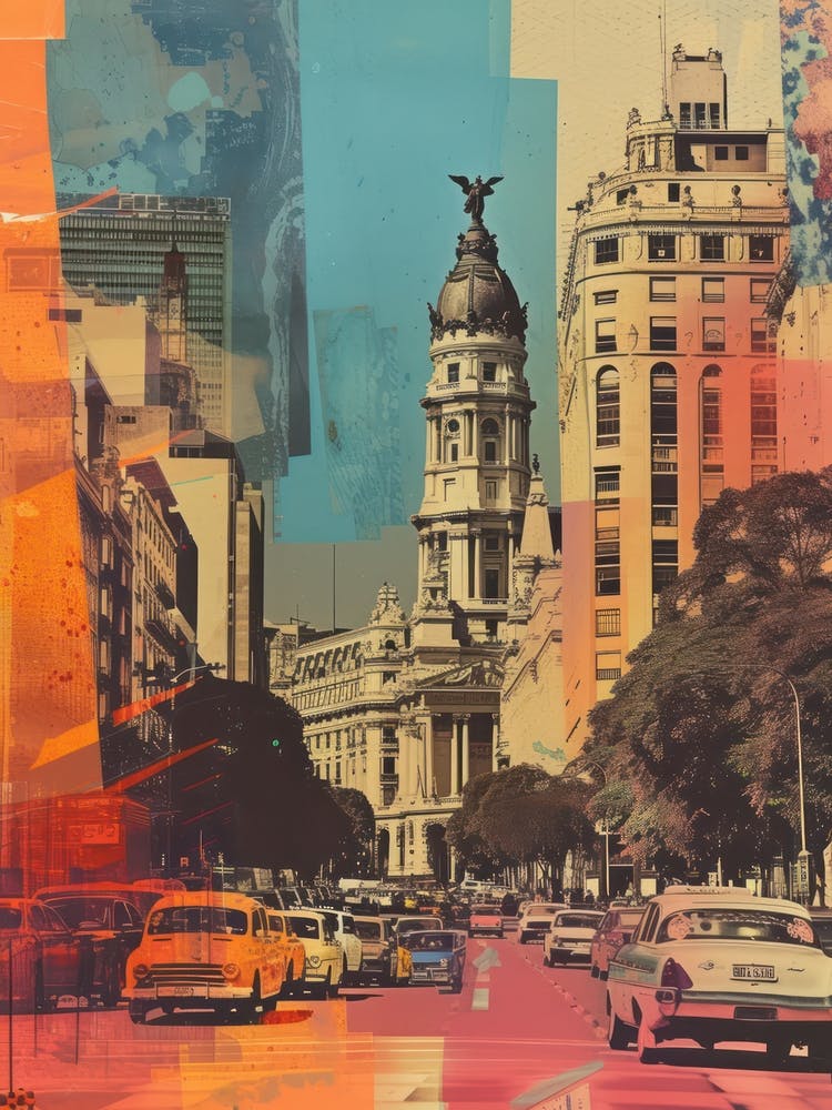 Buenos Aires   Retro Collage Style 1
