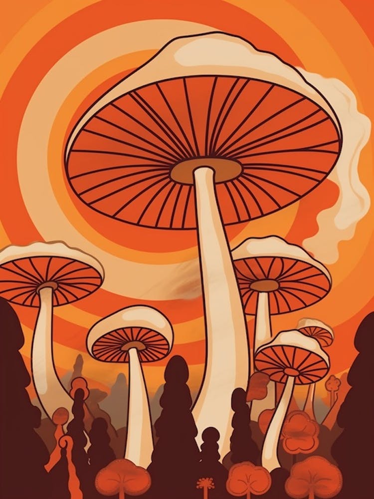 Retro Mushrooms 3