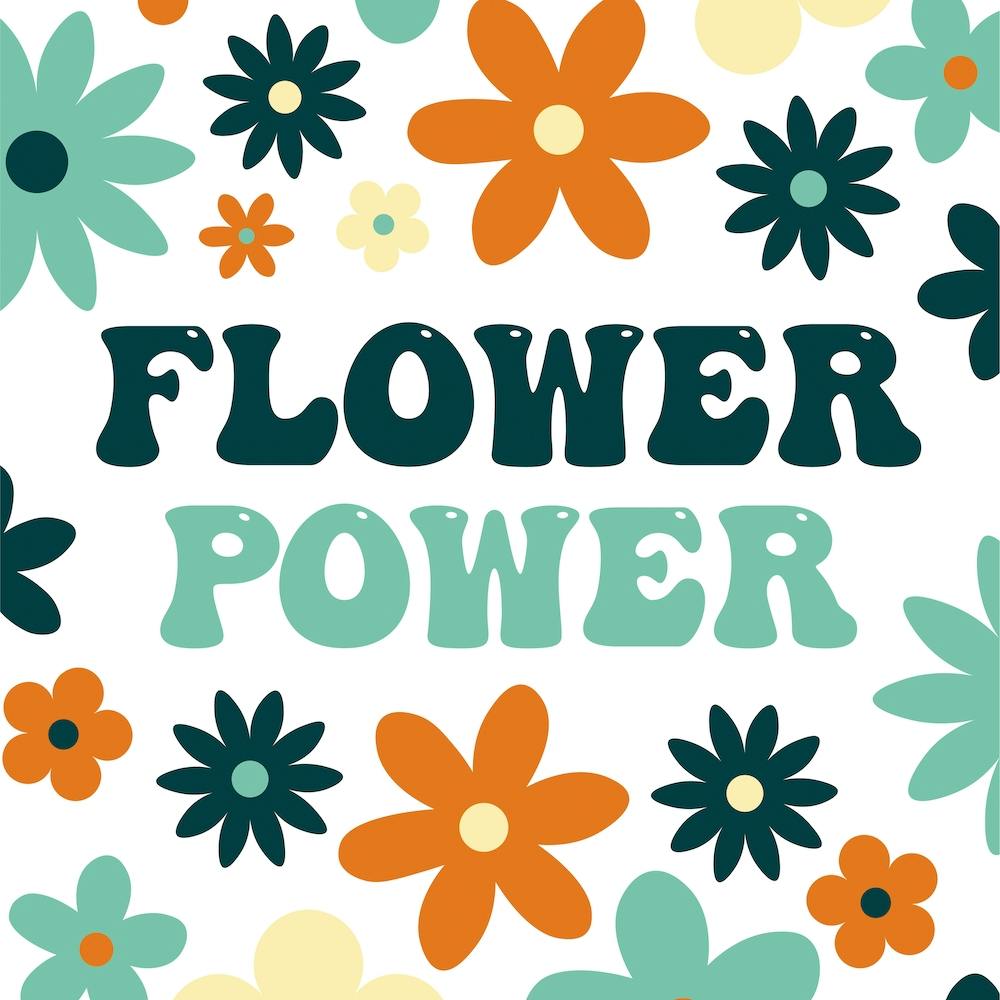 Flower Power Bright Square