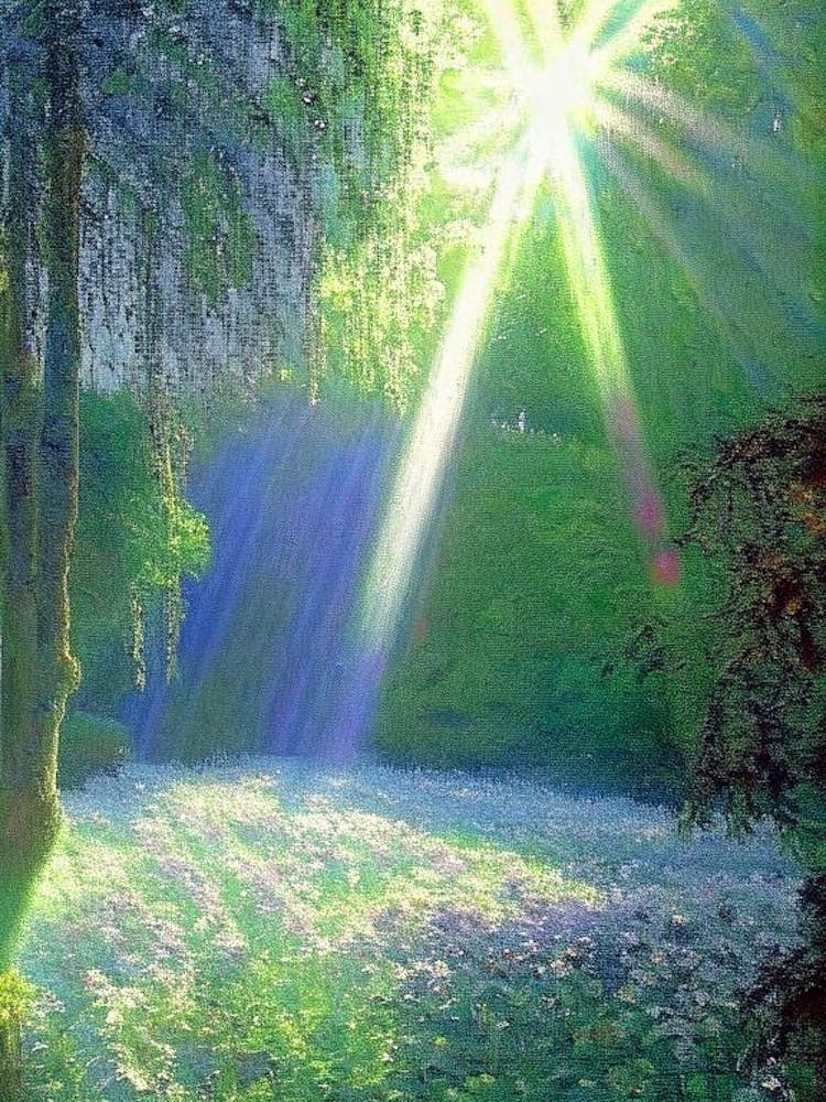 Alnwick Garden, United Kingdom Classic Monet Style Painting