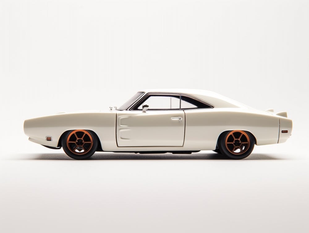 Voiture Miniature 69 Dodge Charger Daytona Blanc