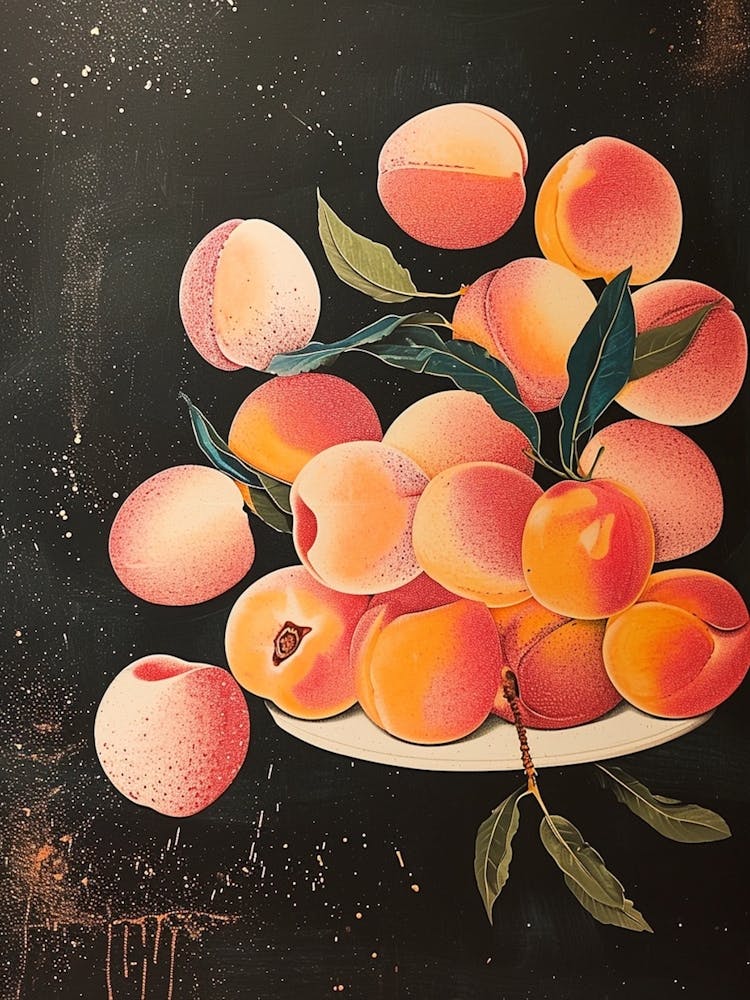 Abstract Art Deco Peach Explosion 2