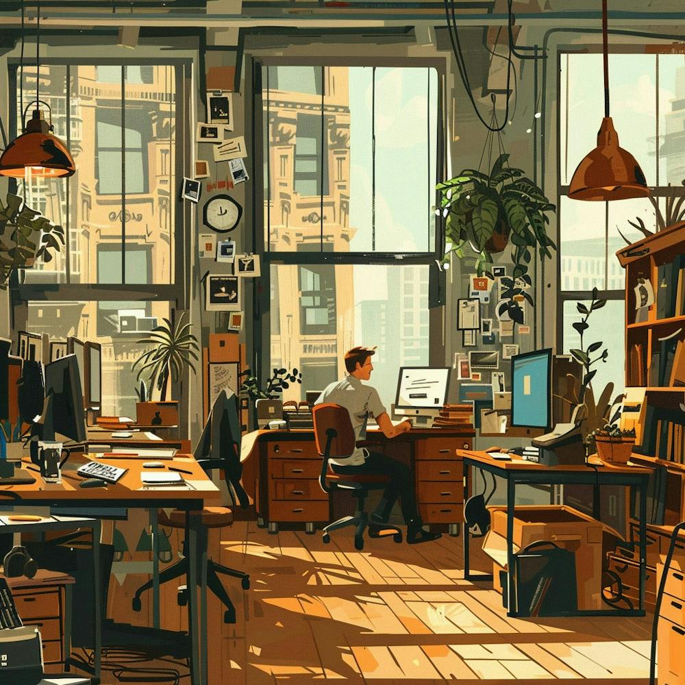 Bürointerieur Illustration 1