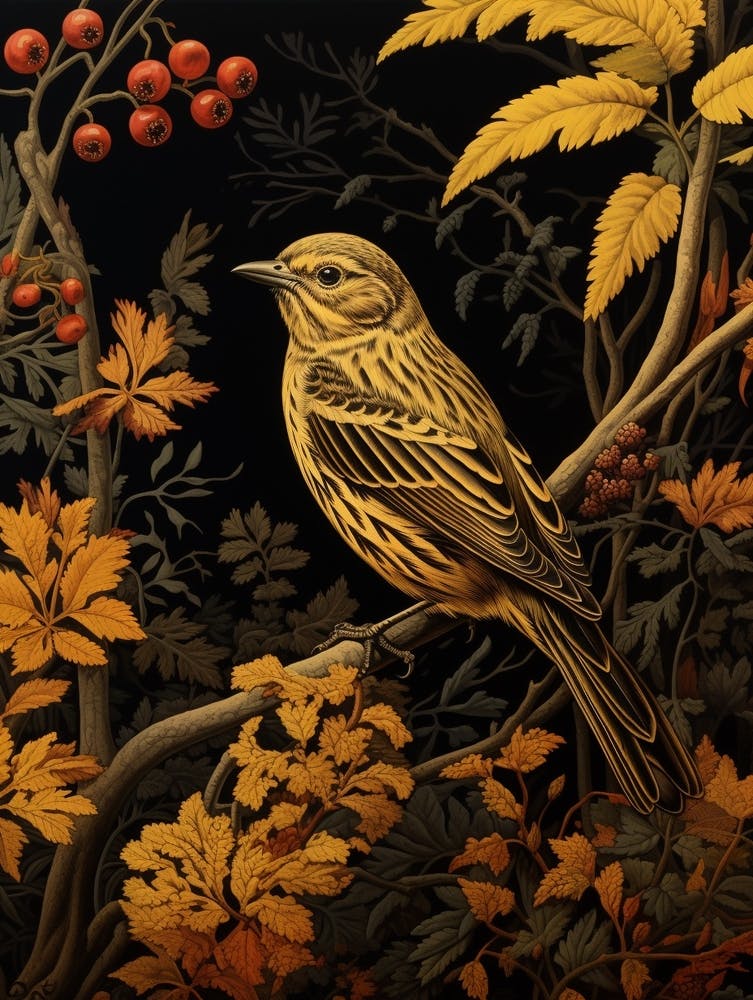 Dark And Moody Botanical Yellowhammer 3