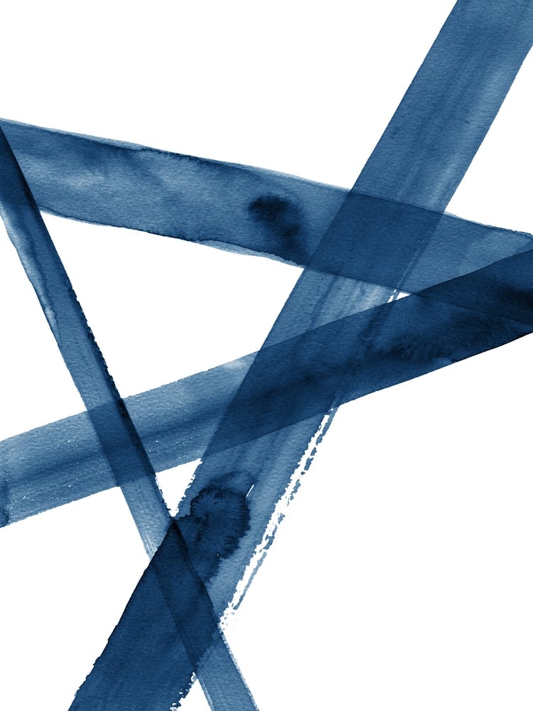 Blue Watercolor Lines 5