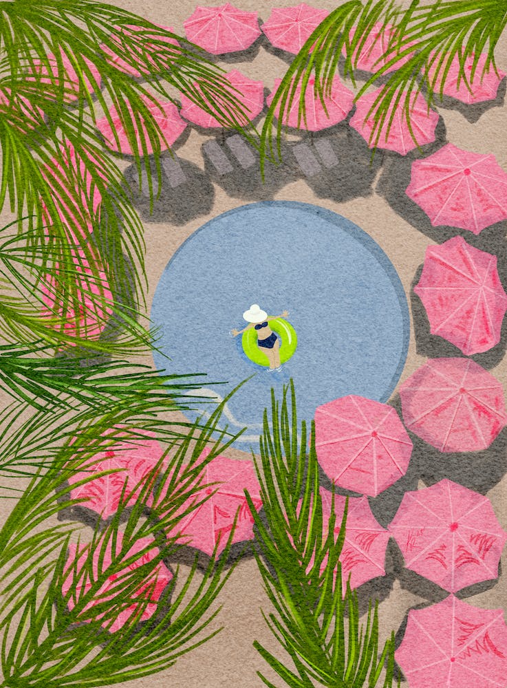 Pink Umbrellas