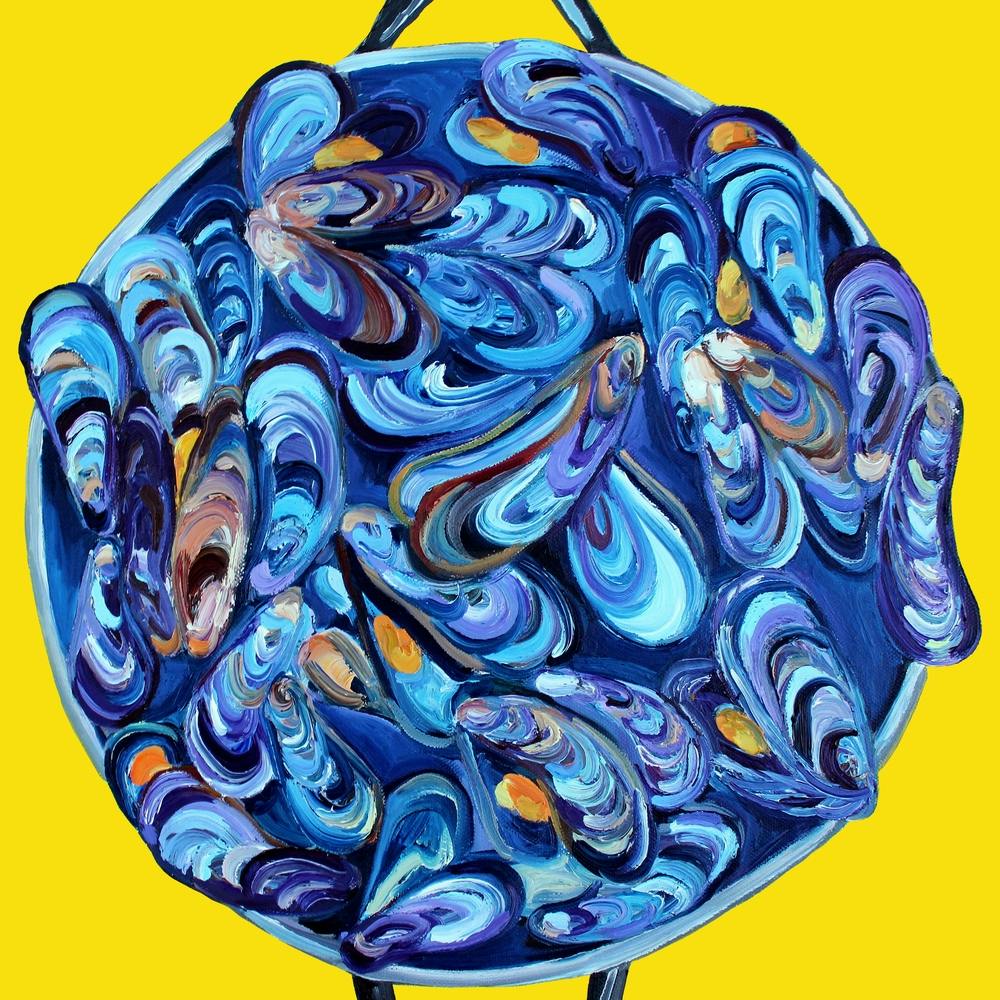 Steaming Pot Of Mussels