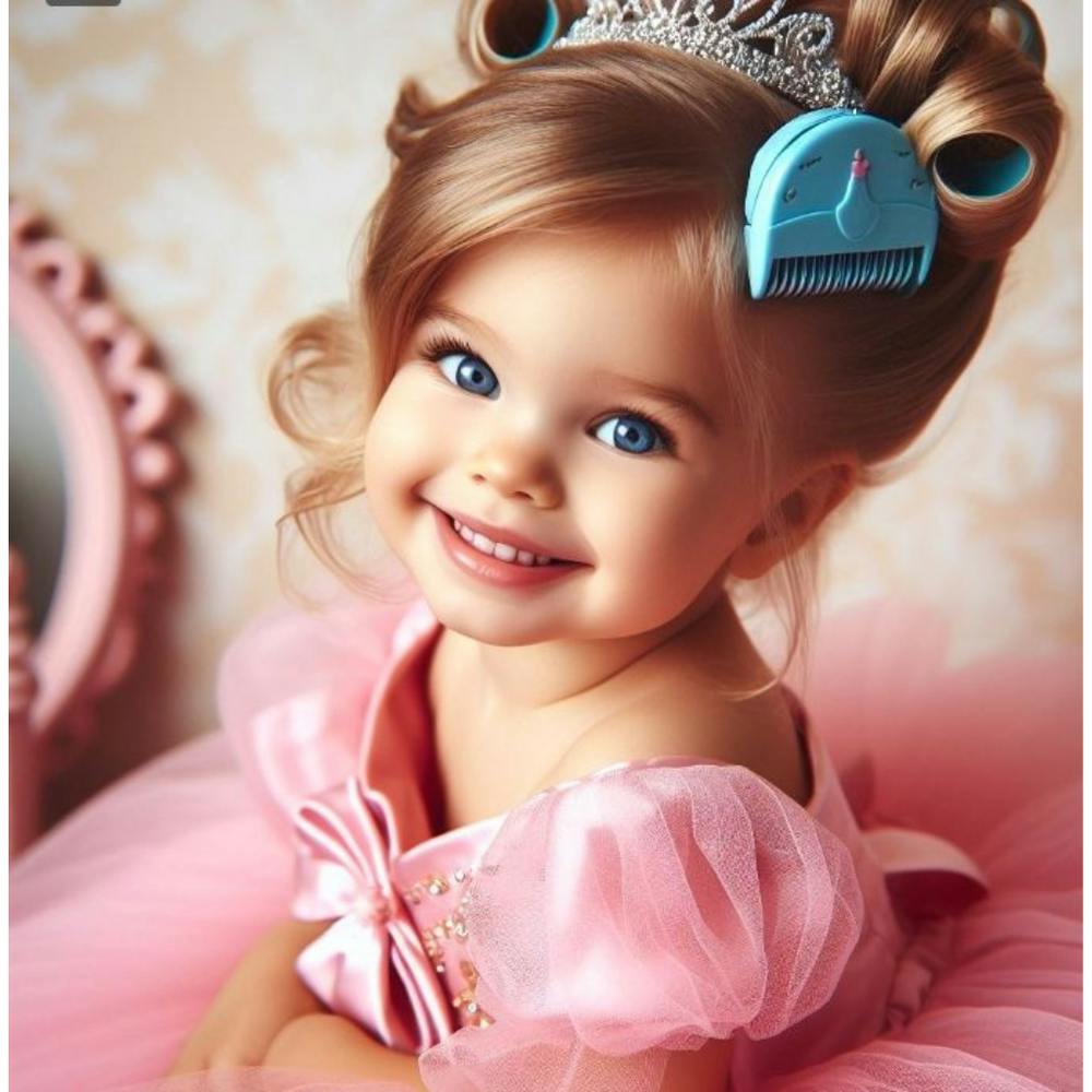 Little Girl In A Pink Cinderella Dress