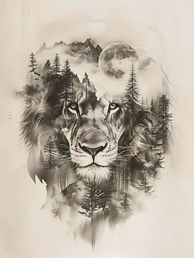 Lion In The Forest 11