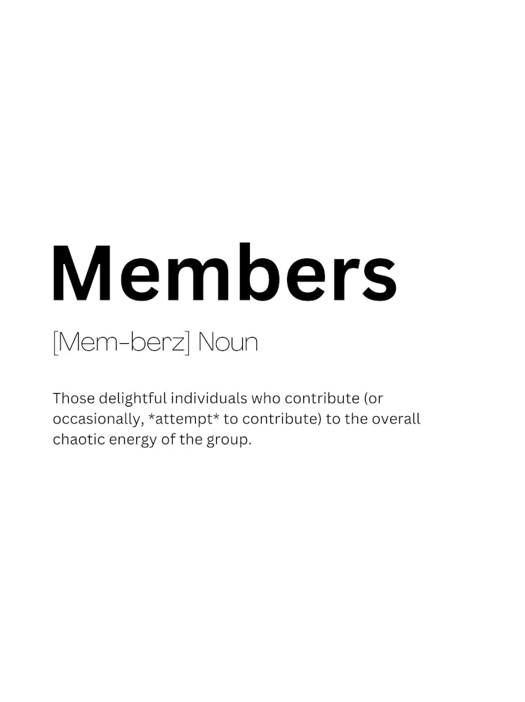 Members Definition Meaning
